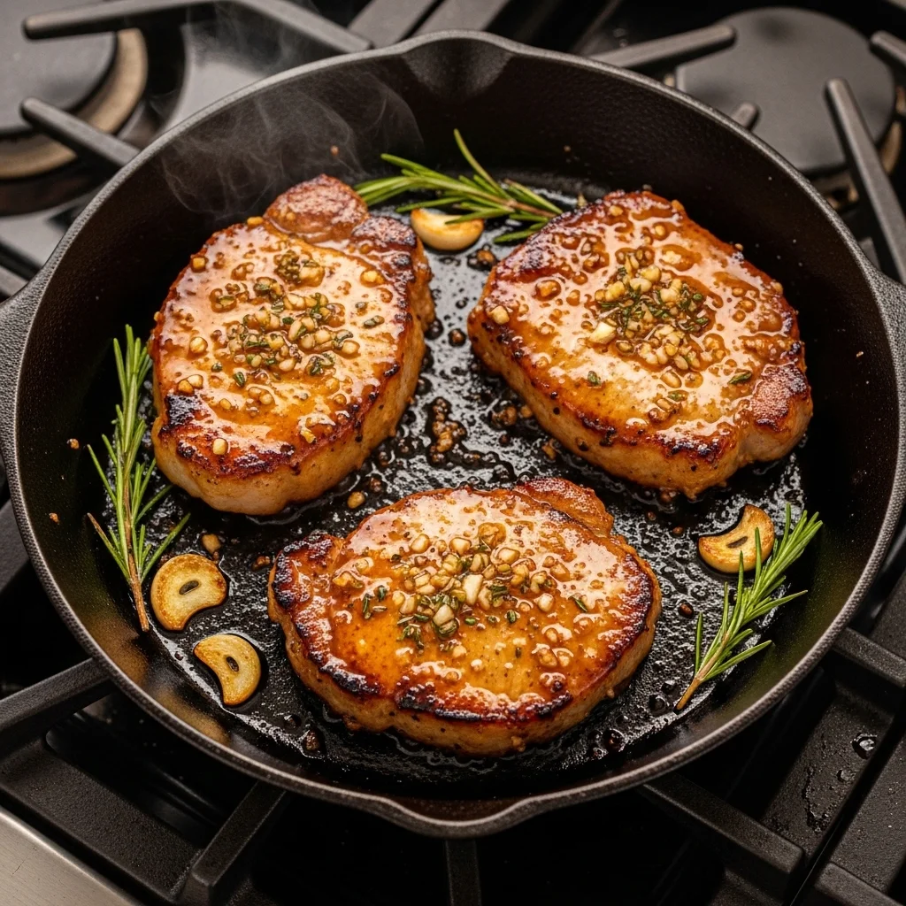 Stovetop Honey Garlic Pork Chops