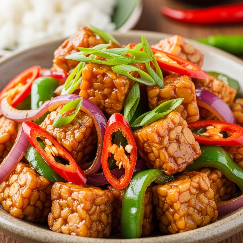 slides-downloader Tempeh Orek (Sweet and Spicy Fried Tempeh)